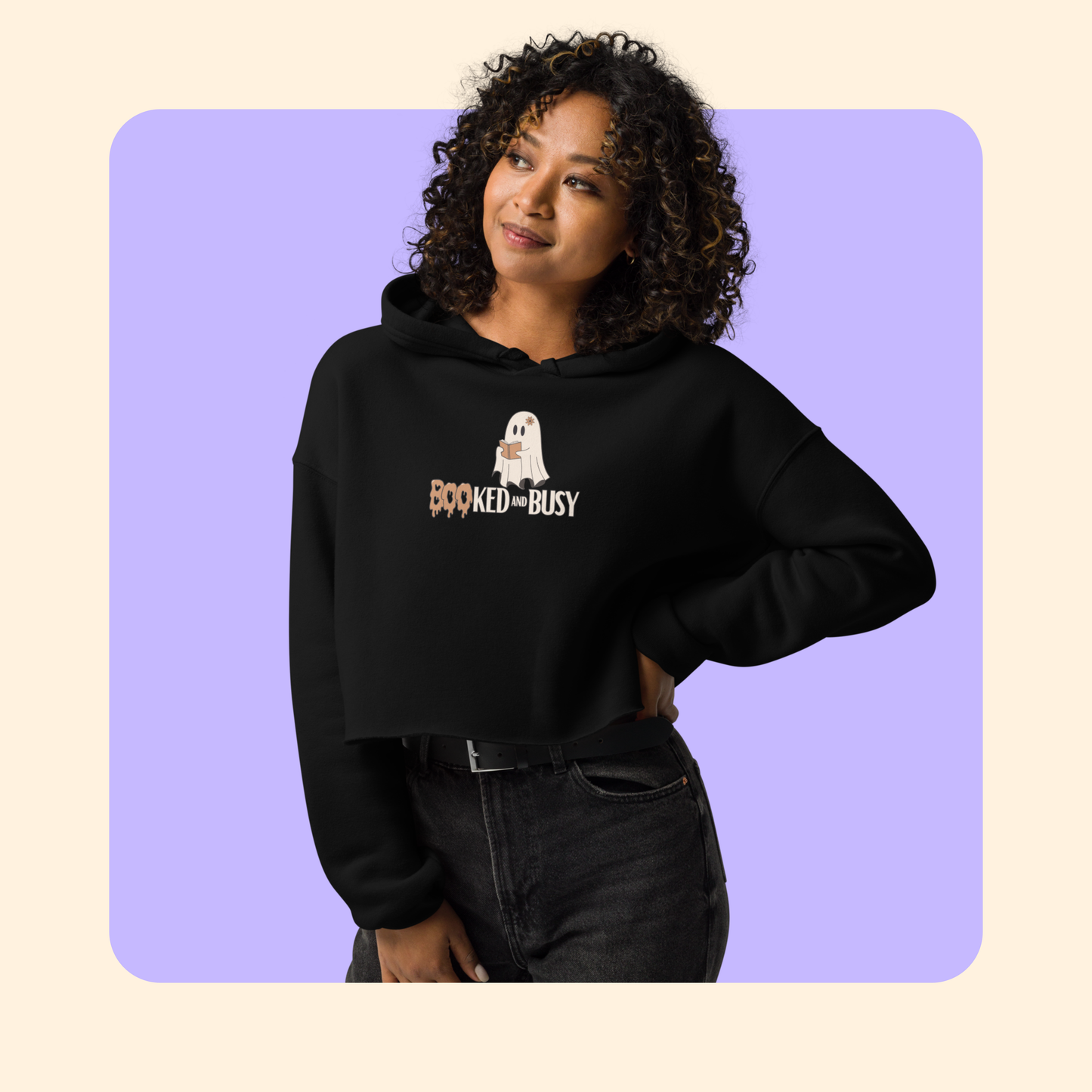 BOOked & Busy Cropped Hoodie