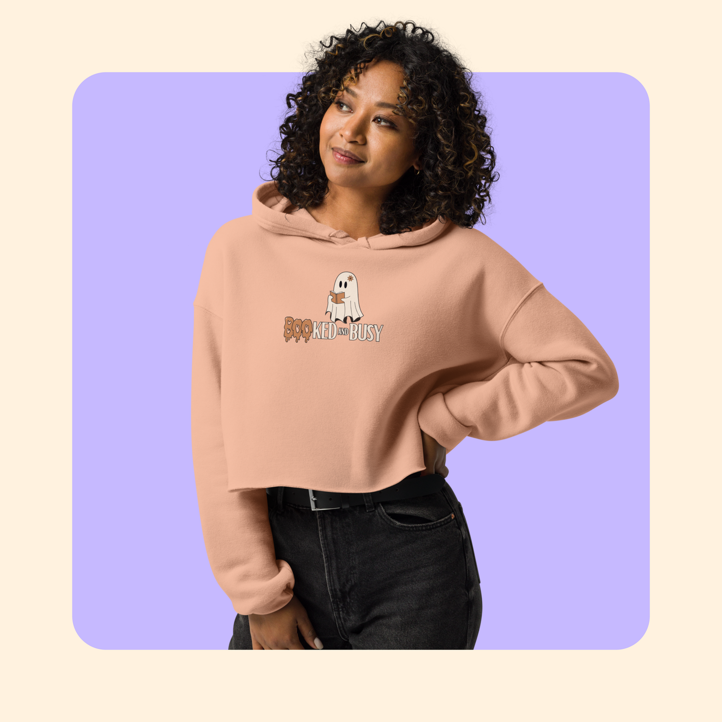 BOOked & Busy Cropped Hoodie