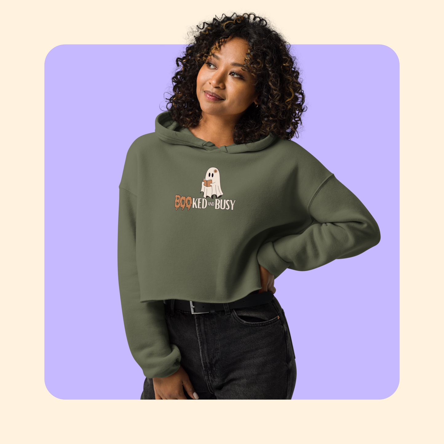 BOOked & Busy Cropped Hoodie