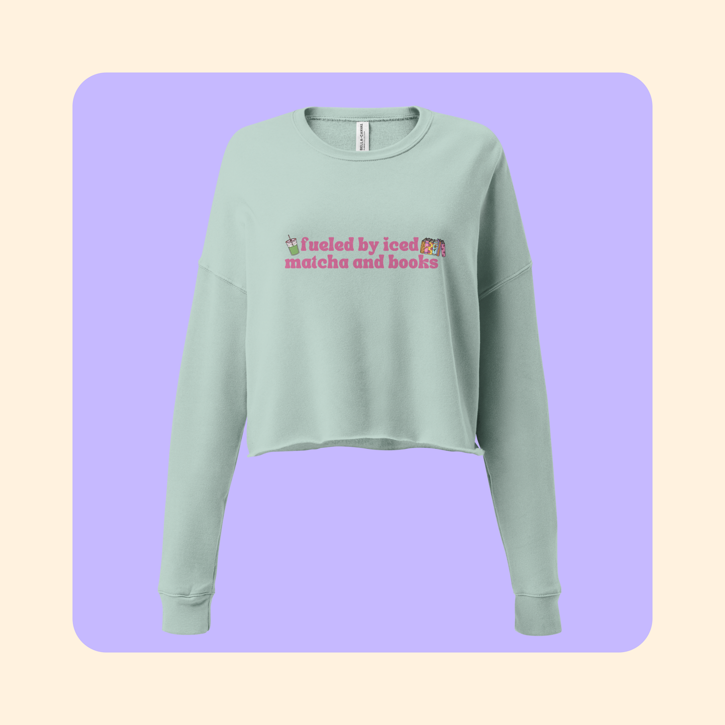 Fueled by Matcha and Books Cropped Pullover