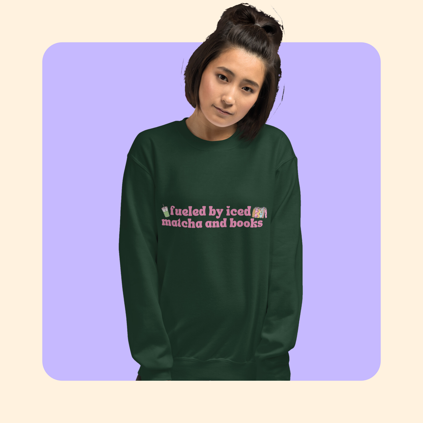 Fueled by Iced Matcha and Books Pullover