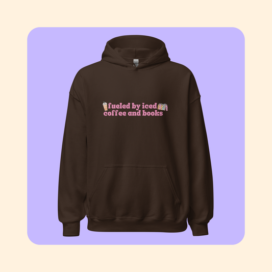 Fueled by Iced Coffee and Books Hoodie