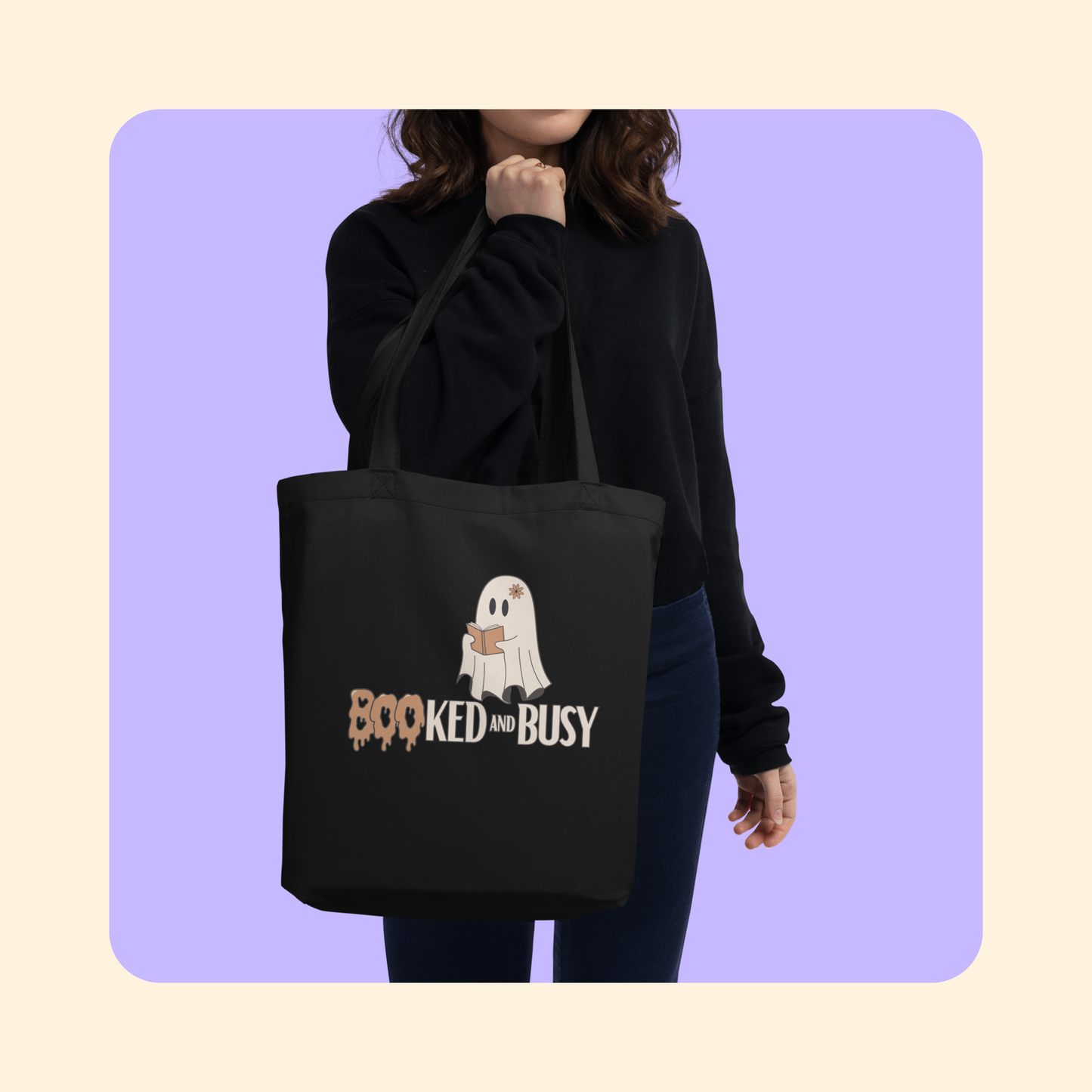 BOOked & Busy Cotton Tote Bag