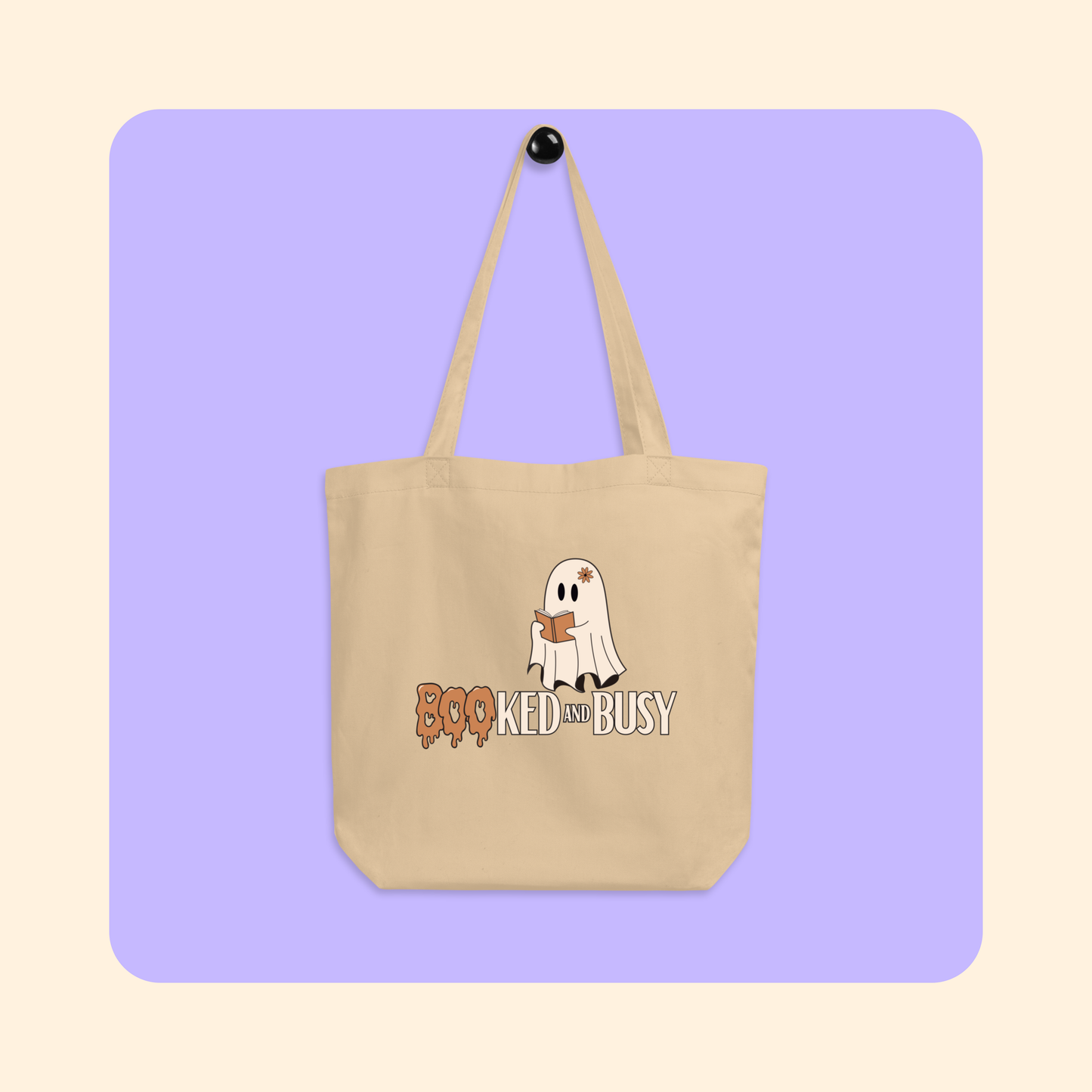 BOOked & Busy Cotton Tote Bag