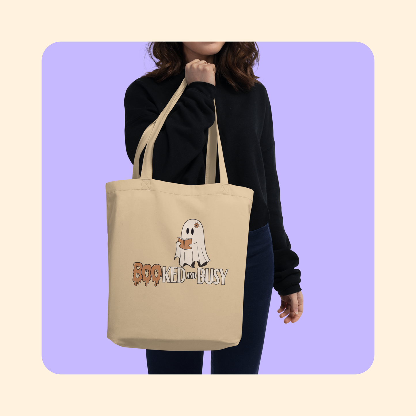 BOOked & Busy Cotton Tote Bag